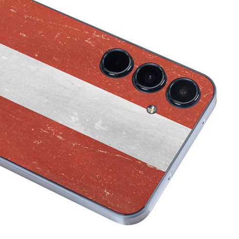 Latvia Flag Distressed Galaxy A35 5G Skin